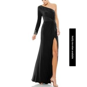 Elegant Black One-Shoulder Prom Dress